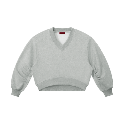 Women’s Crop V-Neck Sweatshirt