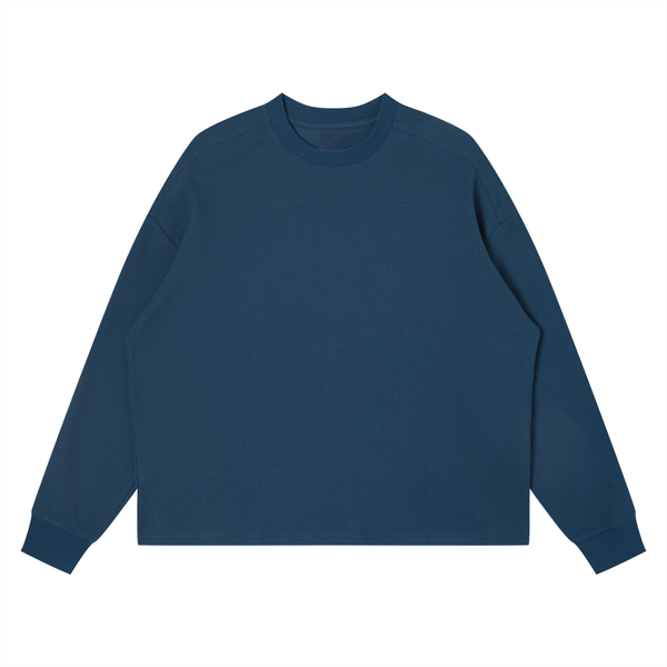 Waran Unisex Waffle Boxy Long Sleeve T-Shirt