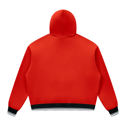 Unisex Oversized Color Block Fleece Hoodie