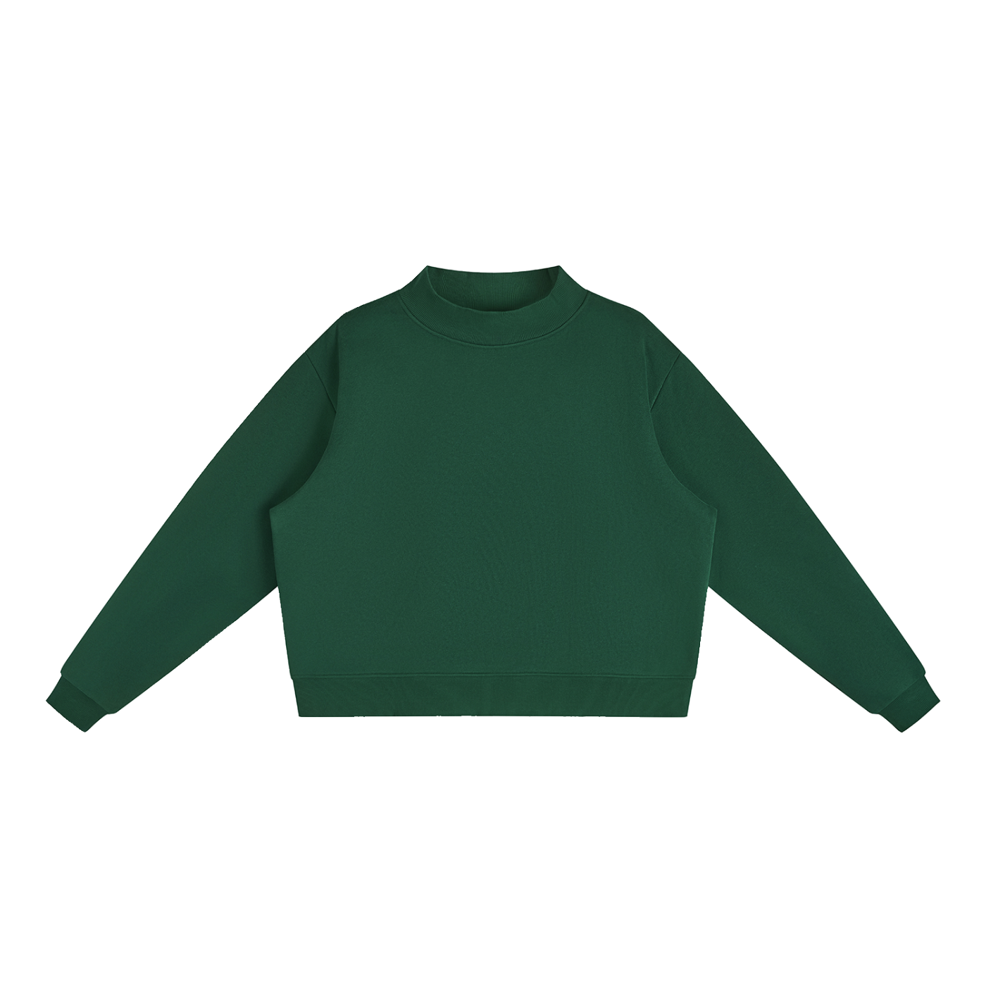 Fleece Mock-Neck Crew Sweatshirt NW