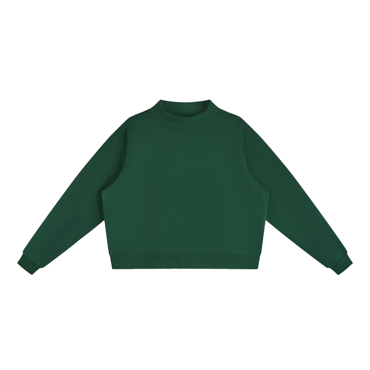 Fleece Mock-Neck Crew Sweatshirt NW