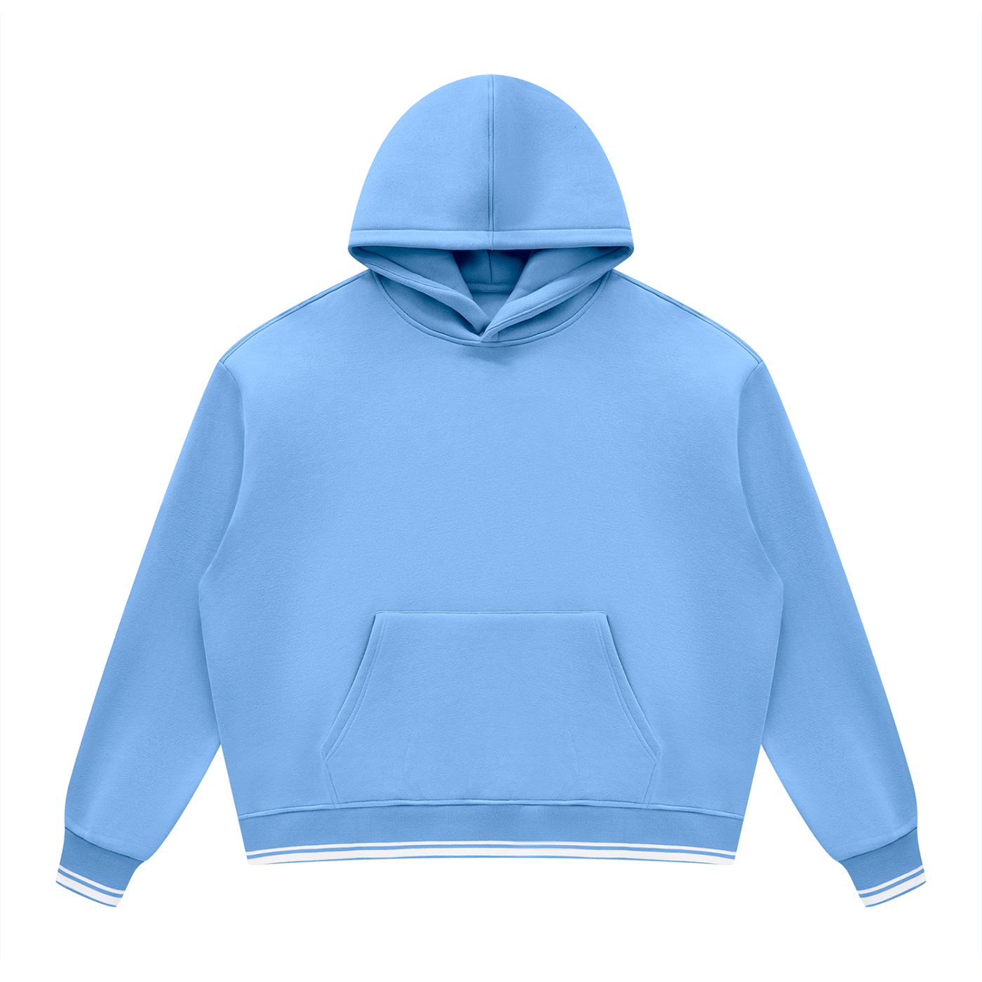 Unisex Oversized Color Block Fleece Hoodie