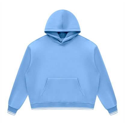 Unisex Oversized Color Block Fleece Hoodie