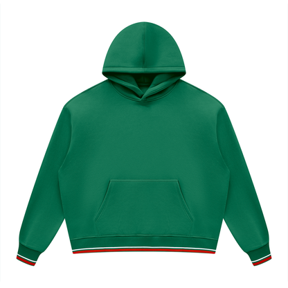 Unisex Oversized Color Block Fleece Hoodie
