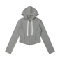 Women's Slim Cropped Full Zip Hoodie