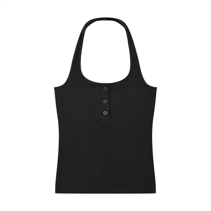 ribbed tank top,tank top,henley neck,ribbed henley neck,henley tank top,womens