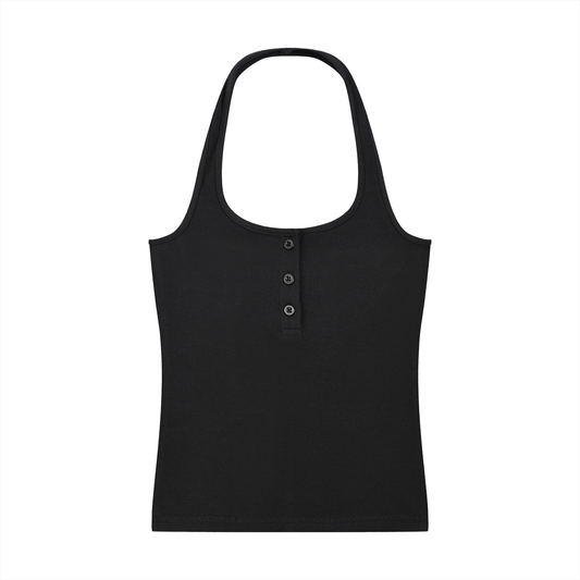 ribbed tank top,tank top,henley neck,ribbed henley neck,henley tank top,womens