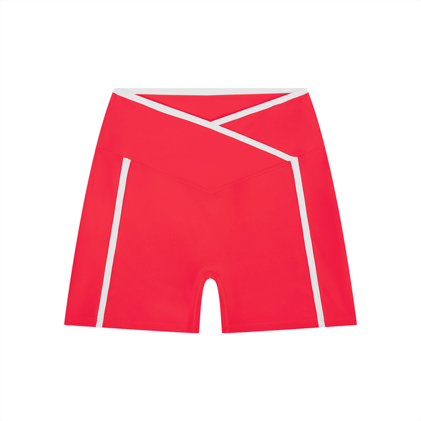 Waran Women’s High Rise Color Block Yoga Shorts 220GSM