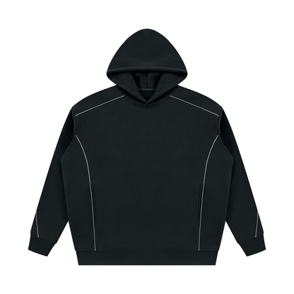 Unisex Oversized Piping Fleece Hoodie