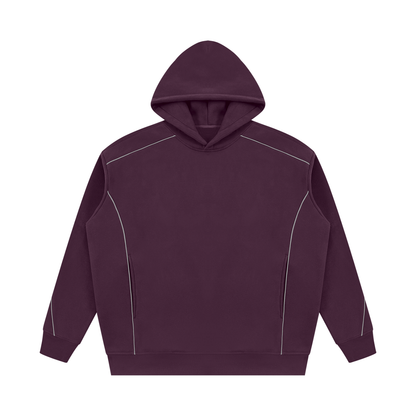 Unisex Oversized Piping Fleece Hoodie
