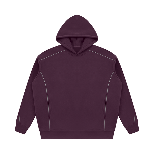 Waran Unisex Oversized Piping Fleece Hoodie