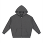 Unisex Loose Solid Full Zip Hoodie