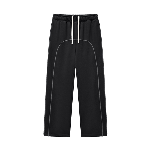 Pantalon de survêtement en molleton à surpiqûres contrastantes
