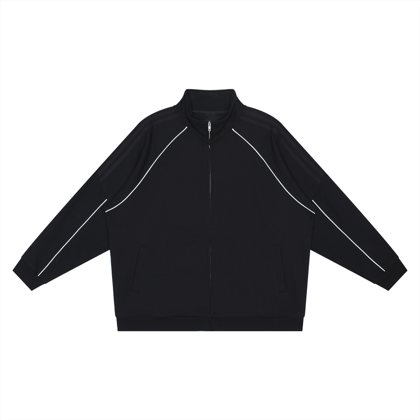 Waran Reflection Striped Raglan Sleeve  Jacket