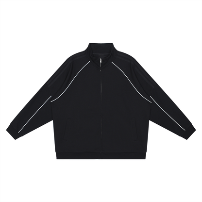 Waran Reflection Striped Raglan Sleeve  Jacket