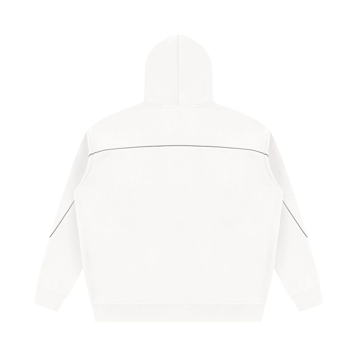 Unisex Oversized Piping Fleece Hoodie