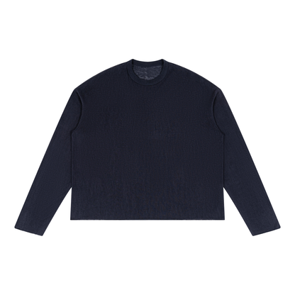 Unisex Raw Edge Long Sleeve T-Shirt