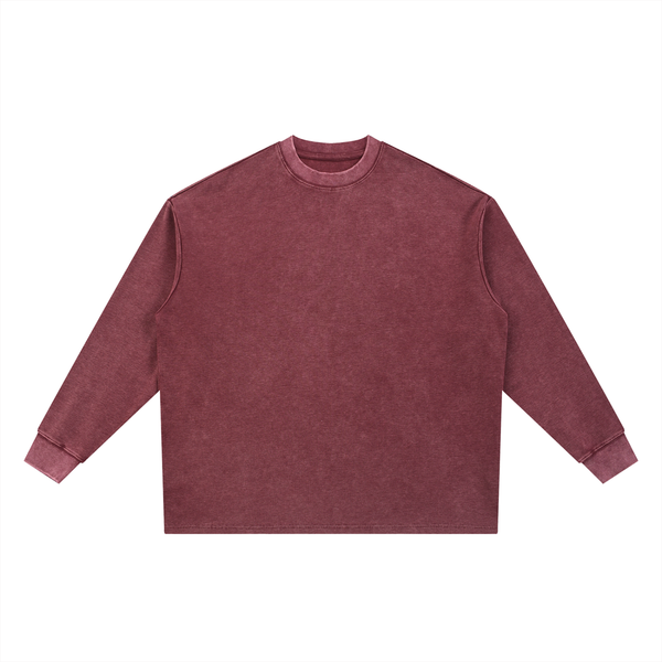 T-shirt gaufré surdimensionné Waran à délavage minéral