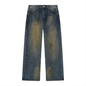 Men's Vintage Wash Wide Leg Denim Jeans