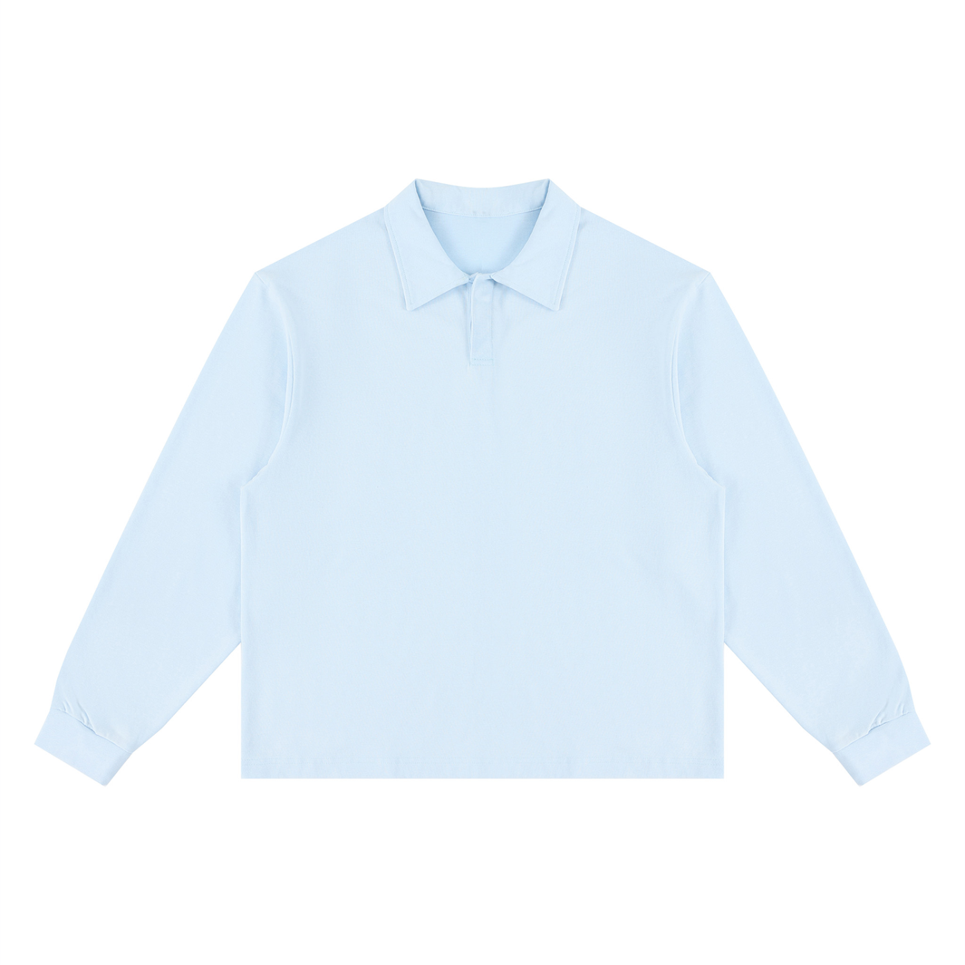 Unisex Loose Long Sleeve Polo Shirt