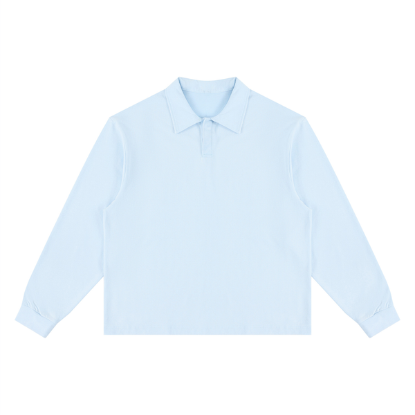 Waran Unisex Loose Long Sleeve Polo Shirt