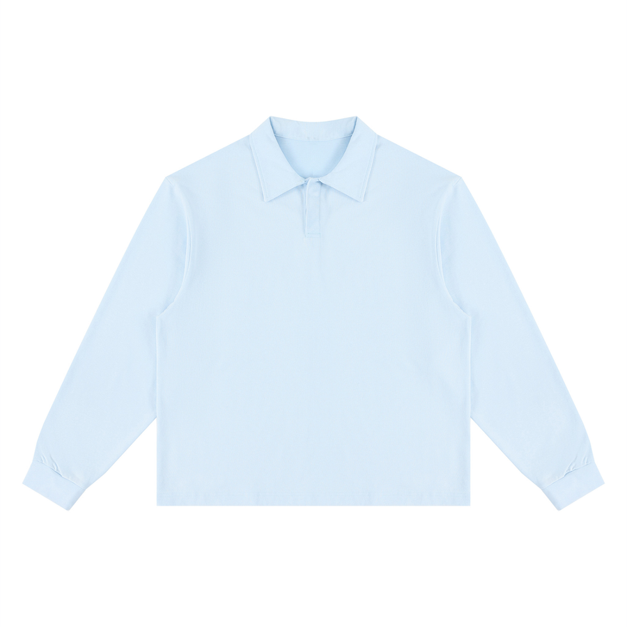 Waran Unisex Loose Long Sleeve Polo Shirt