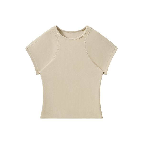 T-shirt ajusté pour femme avec empiècements