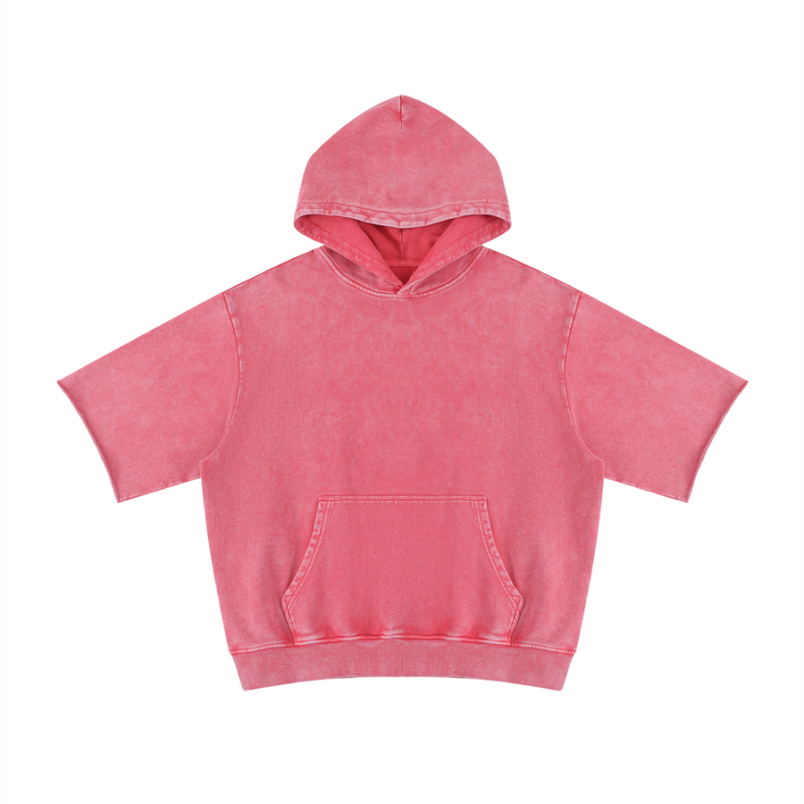 Waran Mineral Wash Short Sleeve Hoodie