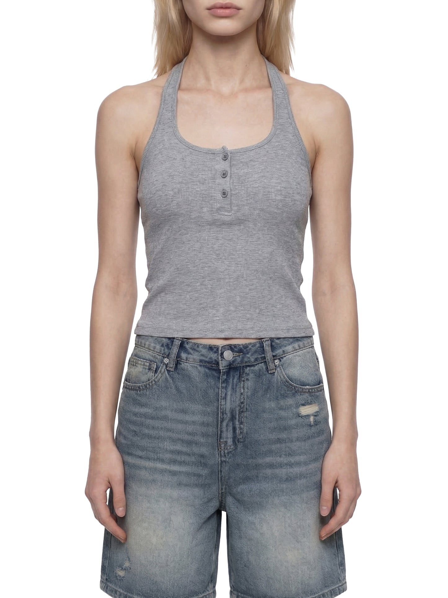 ribbed tank top,tank top,henley neck,ribbed henley neck,henley tank top,womens