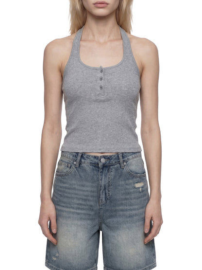 ribbed tank top,tank top,henley neck,ribbed henley neck,henley tank top,womens