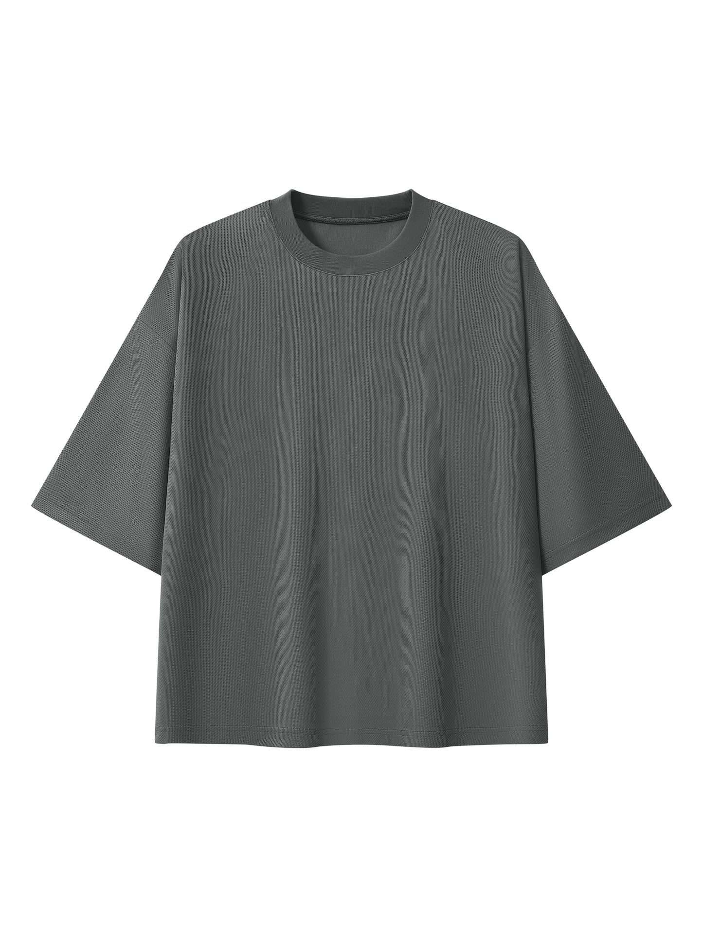 Unisex Boxy Mesh Crewneck T-Shirt