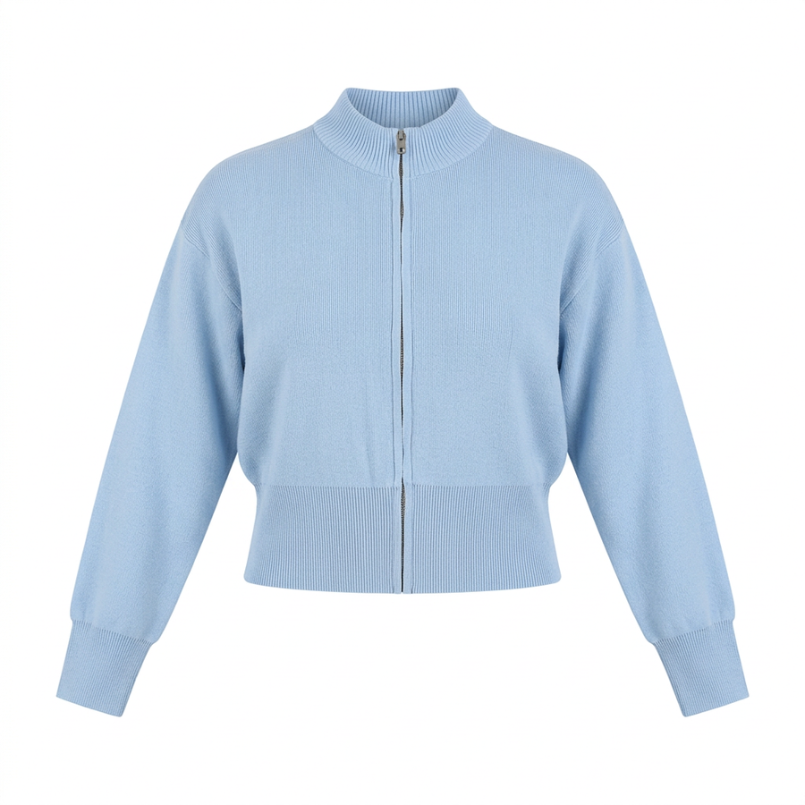 Waran Women’s Mock Neck Zip Up Cardigan
