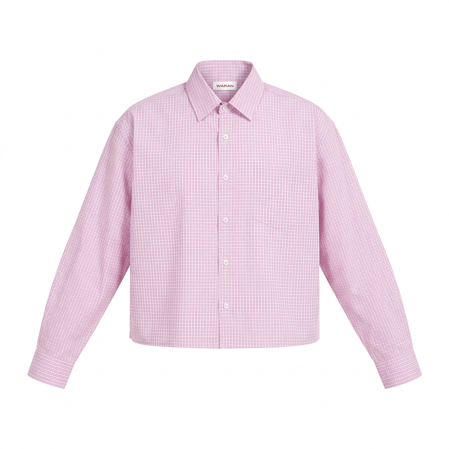 Waran Unisex Boxy Plaid Long Sleeve Shirt
