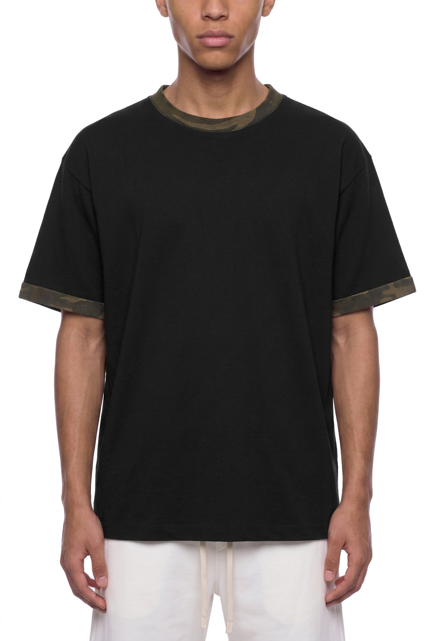 Waran Unisex Mineral Washed Boxy Panel T-Shirt