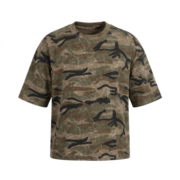 T-shirt ample unisexe Waran à imprimé camouflage