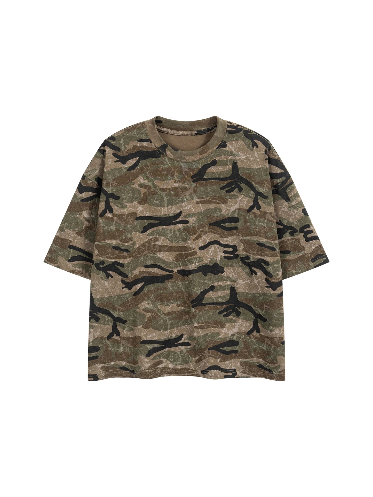 Unisex Boxy Camo Print T-Shirt
