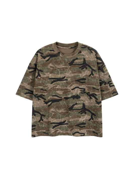 Unisex Boxy Camo Print T-Shirt