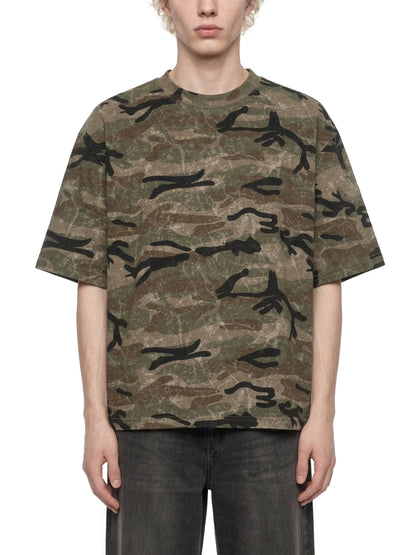 Unisex Boxy Camo Print T-Shirt