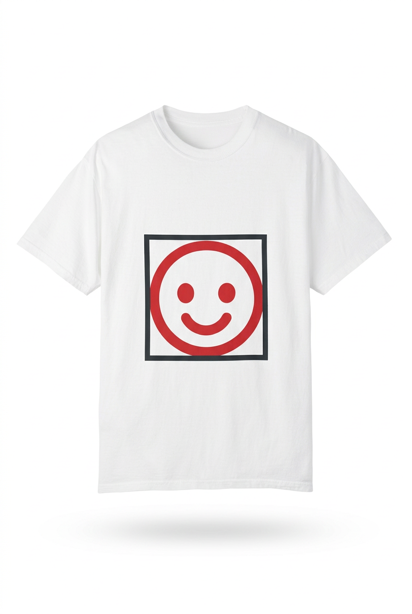 Smiley T-shirt floating mockup